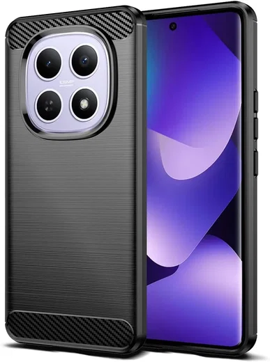Xiaomi Redmi Note 15 4G Hoesje Geborsteld TPU Flexibele Back Cover Zwart afbeelding 1