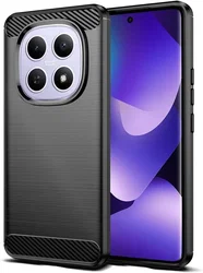 Xiaomi Redmi Note 15 4G Hoesje Geborsteld TPU Flexibele Back Cover Zwart afbeelding