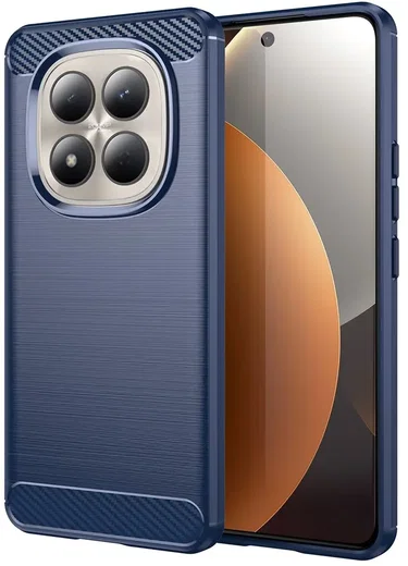 Xiaomi Redmi Note 15 4G Hoesje Geborsteld TPU Flexibele Back Cover Blauw afbeelding 1
