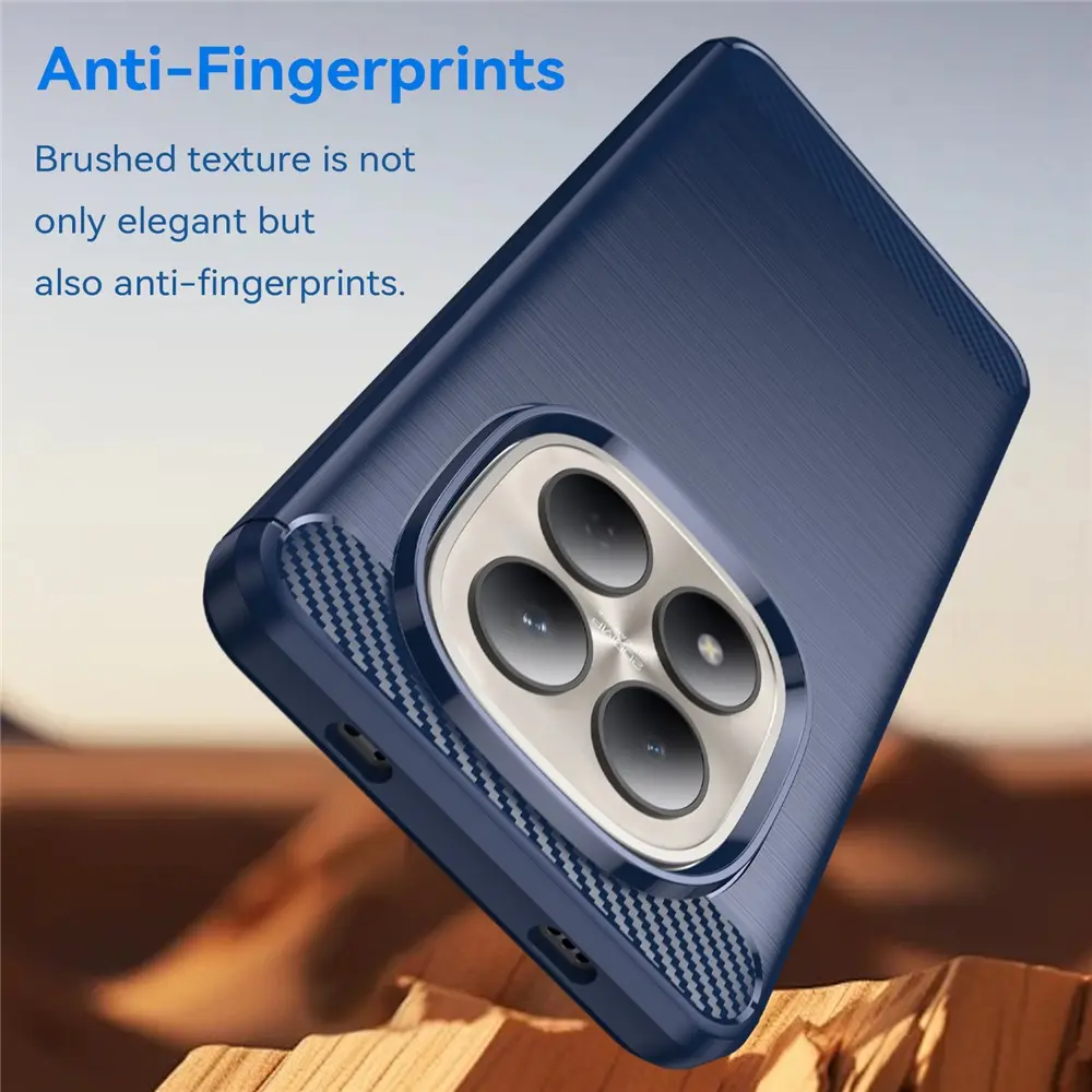 Xiaomi Redmi Note 15 4G Hoesje Geborsteld TPU Flexibele Back Cover Blauw afbeelding 4