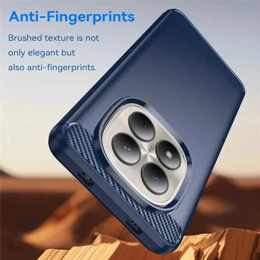 Xiaomi Redmi Note 15 4G Hoesje Geborsteld TPU Flexibele Back Cover Blauw afbeelding 4