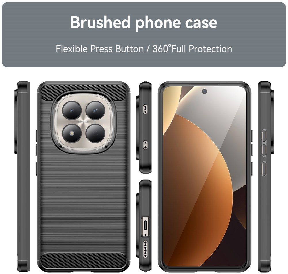 Xiaomi Redmi Note 15 Pro 4G Hoesje Geborsteld TPU Flexibele Back Cover Zwart afbeelding 9