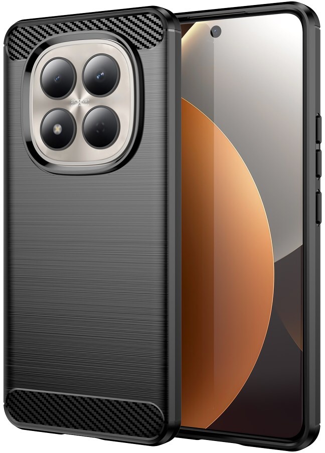 Xiaomi Redmi Note 15 Pro 4G Hoesje Geborsteld TPU Flexibele Back Cover Zwart afbeelding 1