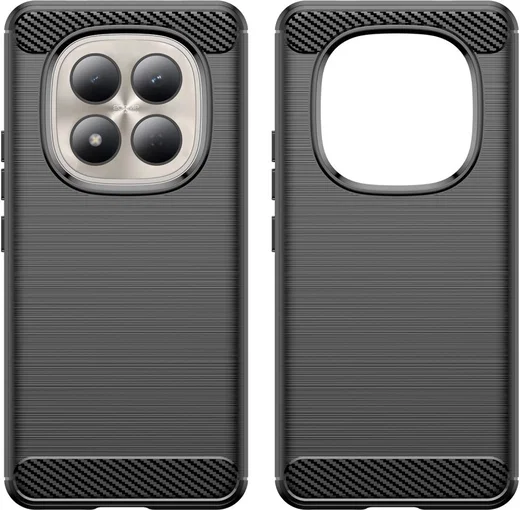 Xiaomi Redmi Note 15 Pro 4G Hoesje Geborsteld TPU Flexibele Back Cover Zwart afbeelding 2