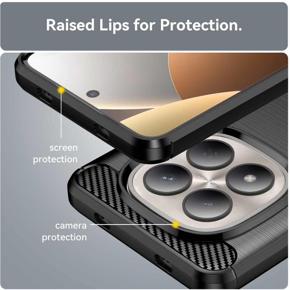 Xiaomi Redmi Note 15 Pro 4G Hoesje Geborsteld TPU Flexibele Back Cover Zwart afbeelding 7