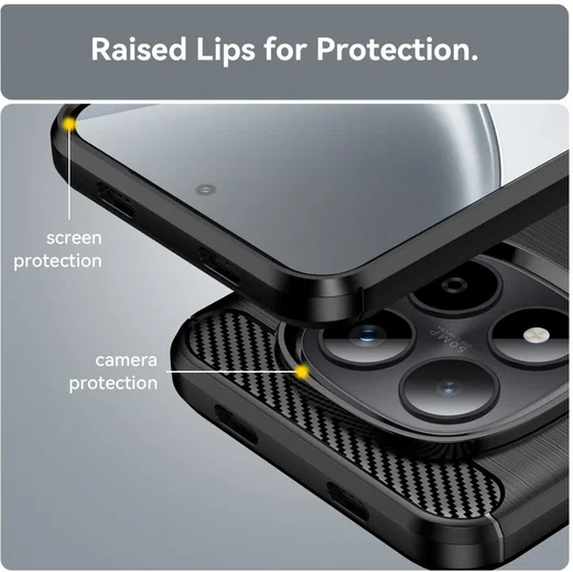 Xiaomi Redmi Note 15 Pro 5G Hoesje Geborsteld TPU Flexibele Back Cover Zwart afbeelding 7