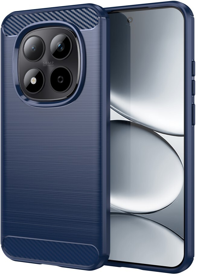 Xiaomi Redmi Note 15 Pro 5G Hoesje Geborsteld TPU Flexibele Back Cover Blauw afbeelding 1