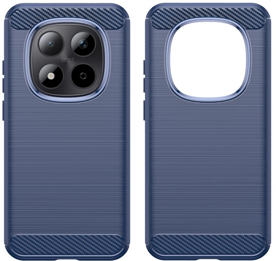 Xiaomi Redmi Note 15 Pro 5G Hoesje Geborsteld TPU Flexibele Back Cover Blauw afbeelding 2