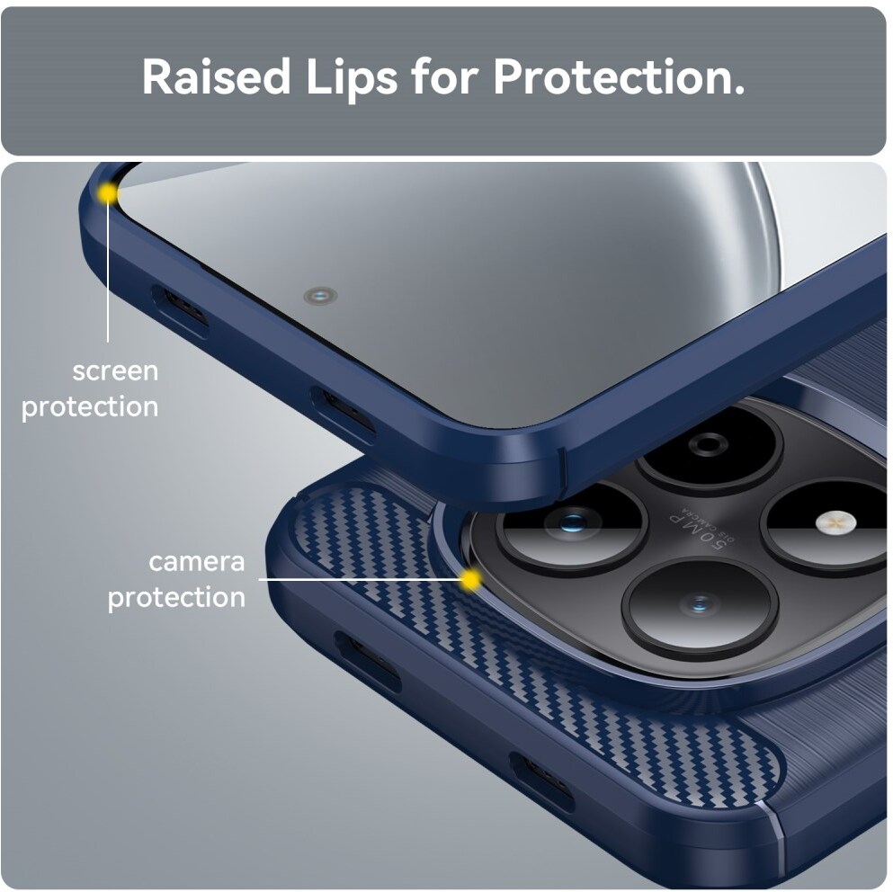 Xiaomi Redmi Note 15 Pro 5G Hoesje Geborsteld TPU Flexibele Back Cover Blauw afbeelding 7