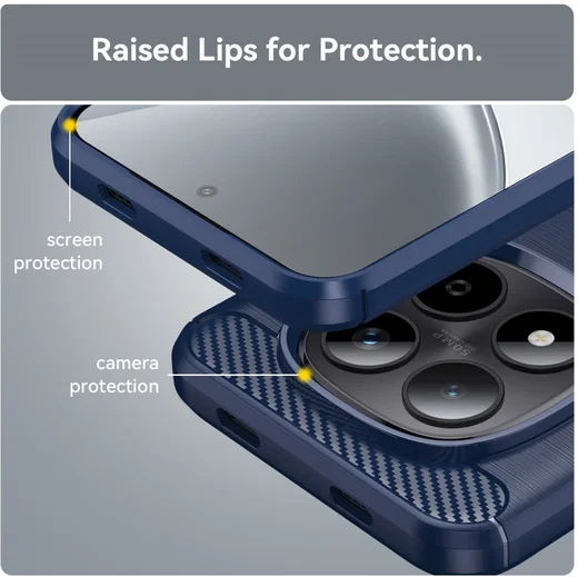 Xiaomi Redmi Note 15 Pro 5G Hoesje Geborsteld TPU Flexibele Back Cover Blauw afbeelding 7