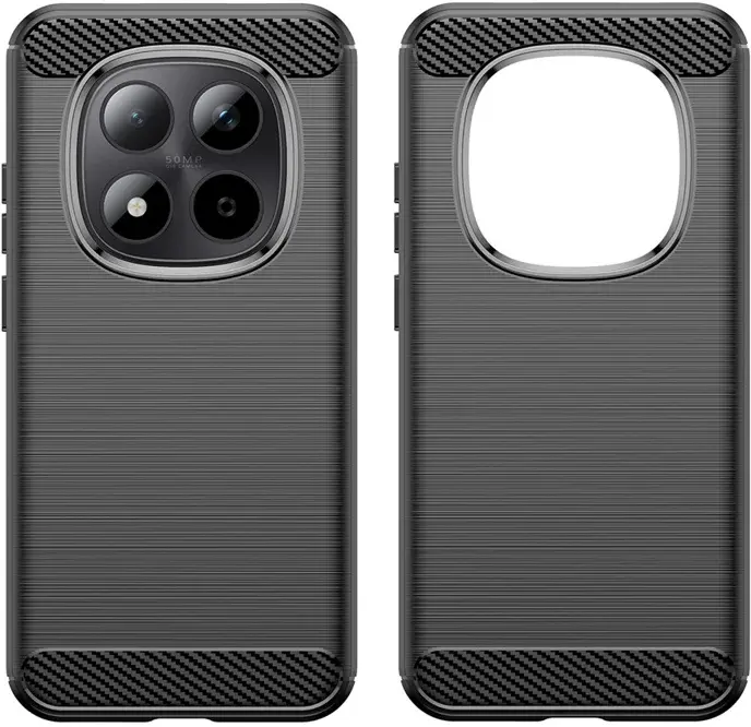 Xiaomi Redmi Note 15 Pro Plus Hoesje Geborsteld TPU Flexibele Back Cover Zwart afbeelding 2