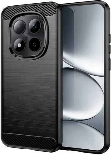 Xiaomi Redmi Note 15 Pro Plus Hoesje Geborsteld TPU Flexibele Back Cover Zwart afbeelding 1