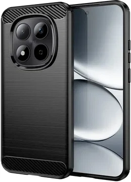Xiaomi Redmi Note 15 Pro Plus Hoesje Geborsteld TPU Flexibele Back Cover Zwart
