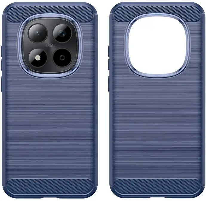 Xiaomi Redmi Note 15 Pro Plus Hoesje Geborsteld TPU Flexibele Back Cover Blauw afbeelding 2