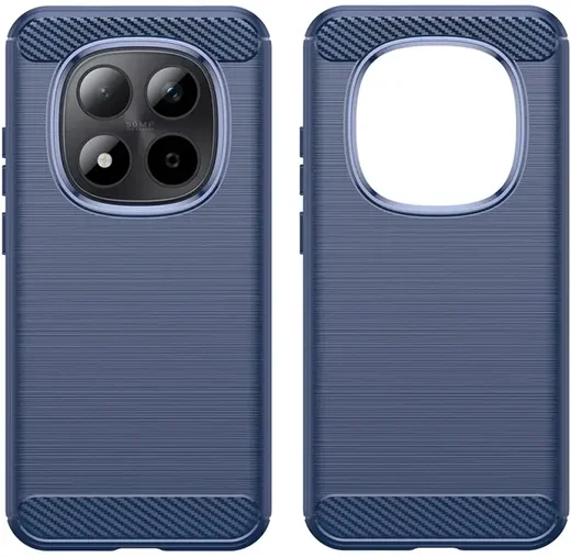 Xiaomi Redmi Note 15 Pro Plus Hoesje Geborsteld TPU Flexibele Back Cover Blauw afbeelding 2