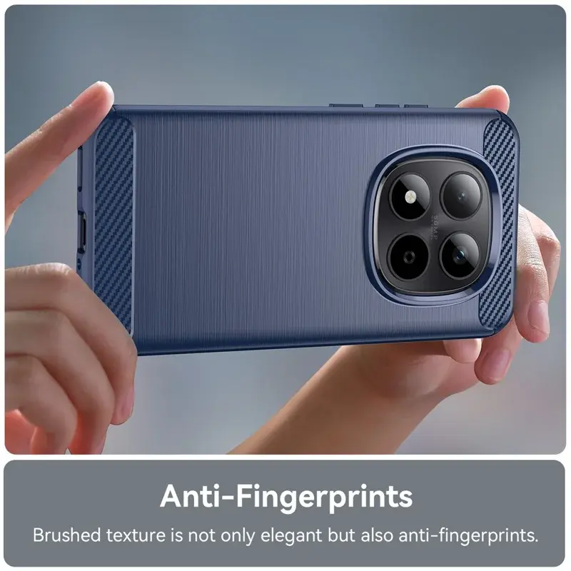 Xiaomi Redmi Note 15 Pro Plus Hoesje Geborsteld TPU Flexibele Back Cover Blauw afbeelding 6