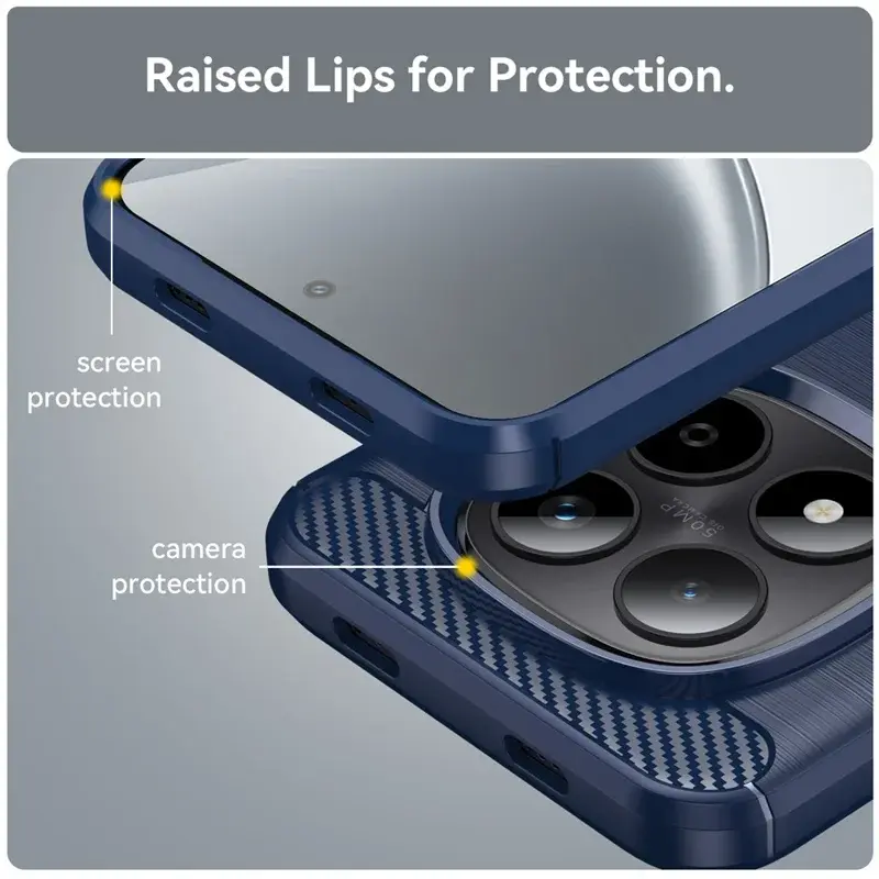 Xiaomi Redmi Note 15 Pro Plus Hoesje Geborsteld TPU Flexibele Back Cover Blauw afbeelding 7