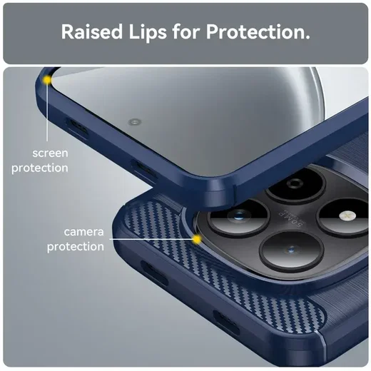 Xiaomi Redmi Note 15 Pro Plus Hoesje Geborsteld TPU Flexibele Back Cover Blauw afbeelding 7