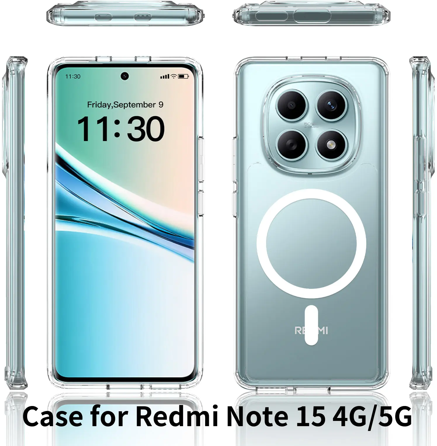 Xiaomi Redmi Note 15 4G Hoesje Hard Back Cover met MagSafe Transparant afbeelding 10