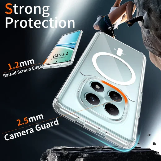 Xiaomi Redmi Note 15 4G Hoesje Hard Back Cover met MagSafe Transparant afbeelding 2