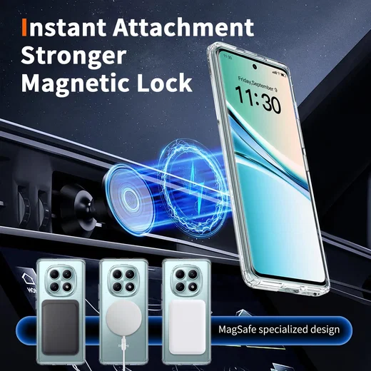 Xiaomi Redmi Note 15 4G Hoesje Hard Back Cover met MagSafe Transparant afbeelding 4
