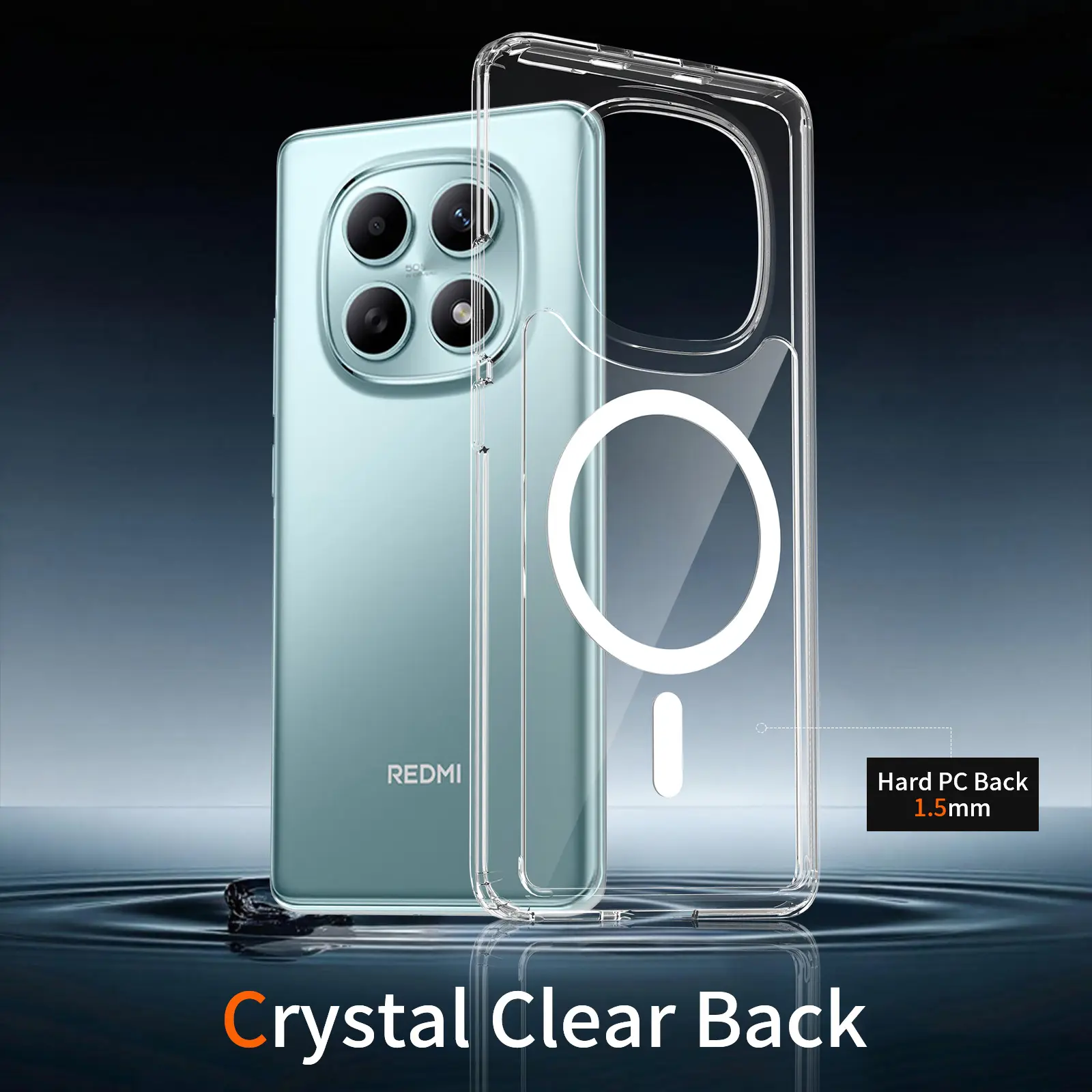 Xiaomi Redmi Note 15 4G Hoesje Hard Back Cover met MagSafe Transparant afbeelding 5