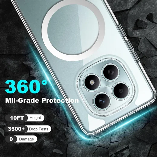 Xiaomi Redmi Note 15 5G Hoesje Hard Back Cover met MagSafe Transparant afbeelding 6