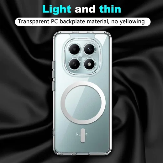 Xiaomi Redmi Note 15 5G Hoesje Hard Back Cover met MagSafe Transparant afbeelding 2
