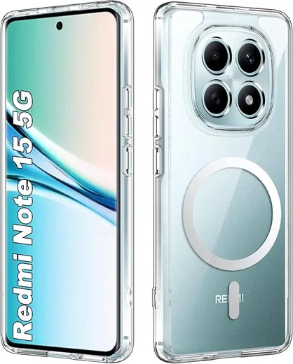 Xiaomi Redmi Note 15 5G Hoesje Hard Back Cover met MagSafe Transparant afbeelding 1