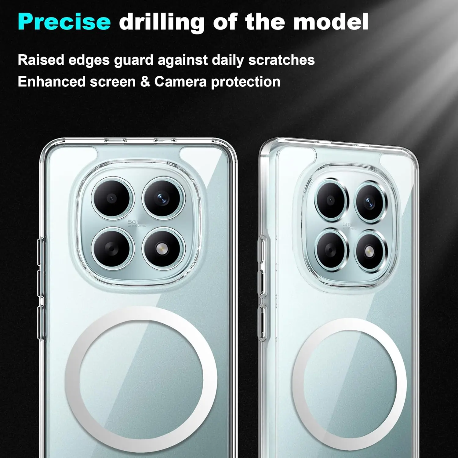 Xiaomi Redmi Note 15 5G Hoesje Hard Back Cover met MagSafe Transparant afbeelding 8