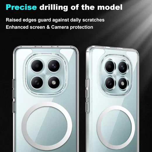 Xiaomi Redmi Note 15 5G Hoesje Hard Back Cover met MagSafe Transparant afbeelding 8