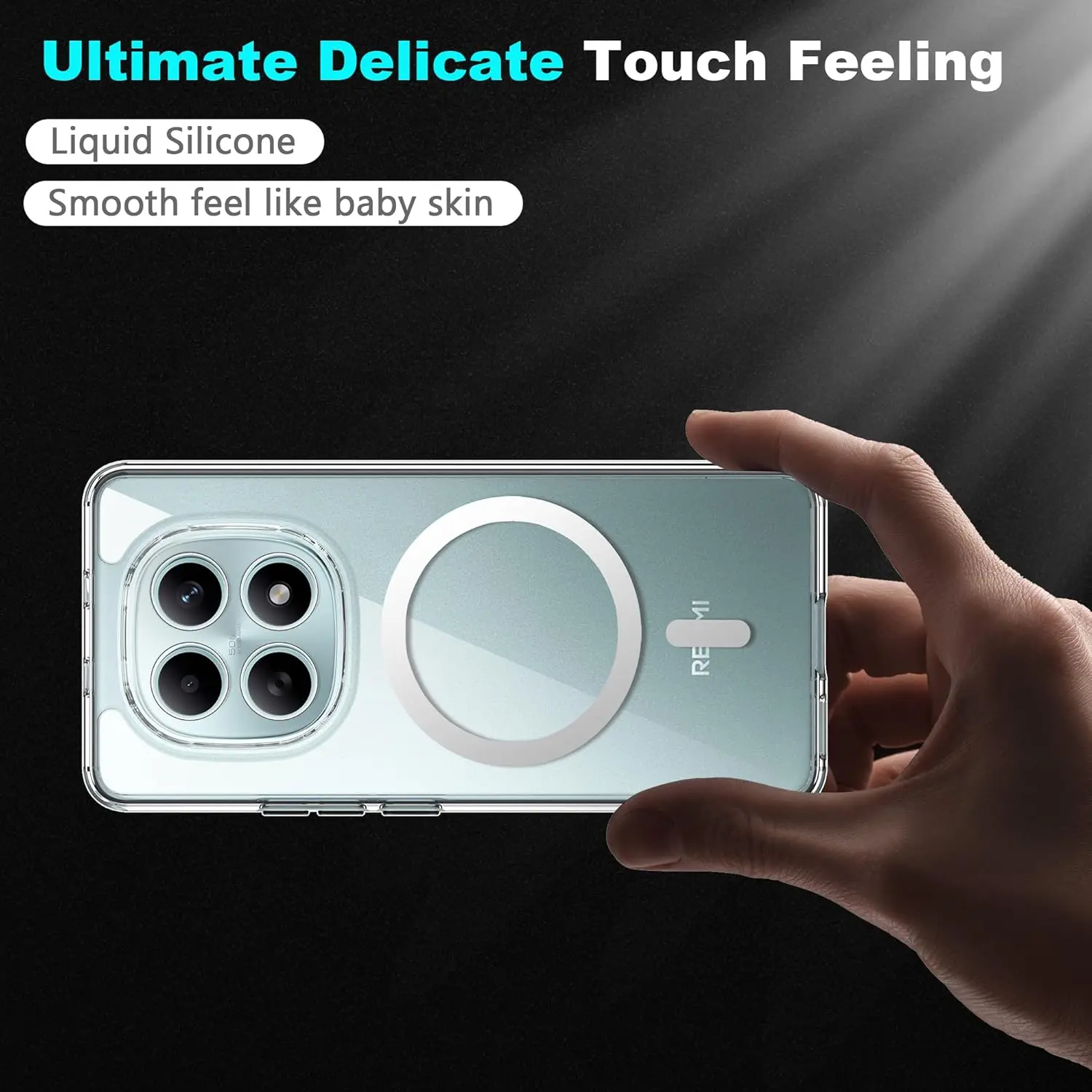 Xiaomi Redmi Note 15 5G Hoesje Hard Back Cover met MagSafe Transparant afbeelding 9