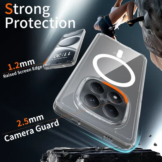 Xiaomi  Redmi Note 15 Pro 4G Hoesje Hard Back Cover met MagSafe Transparant afbeelding 9