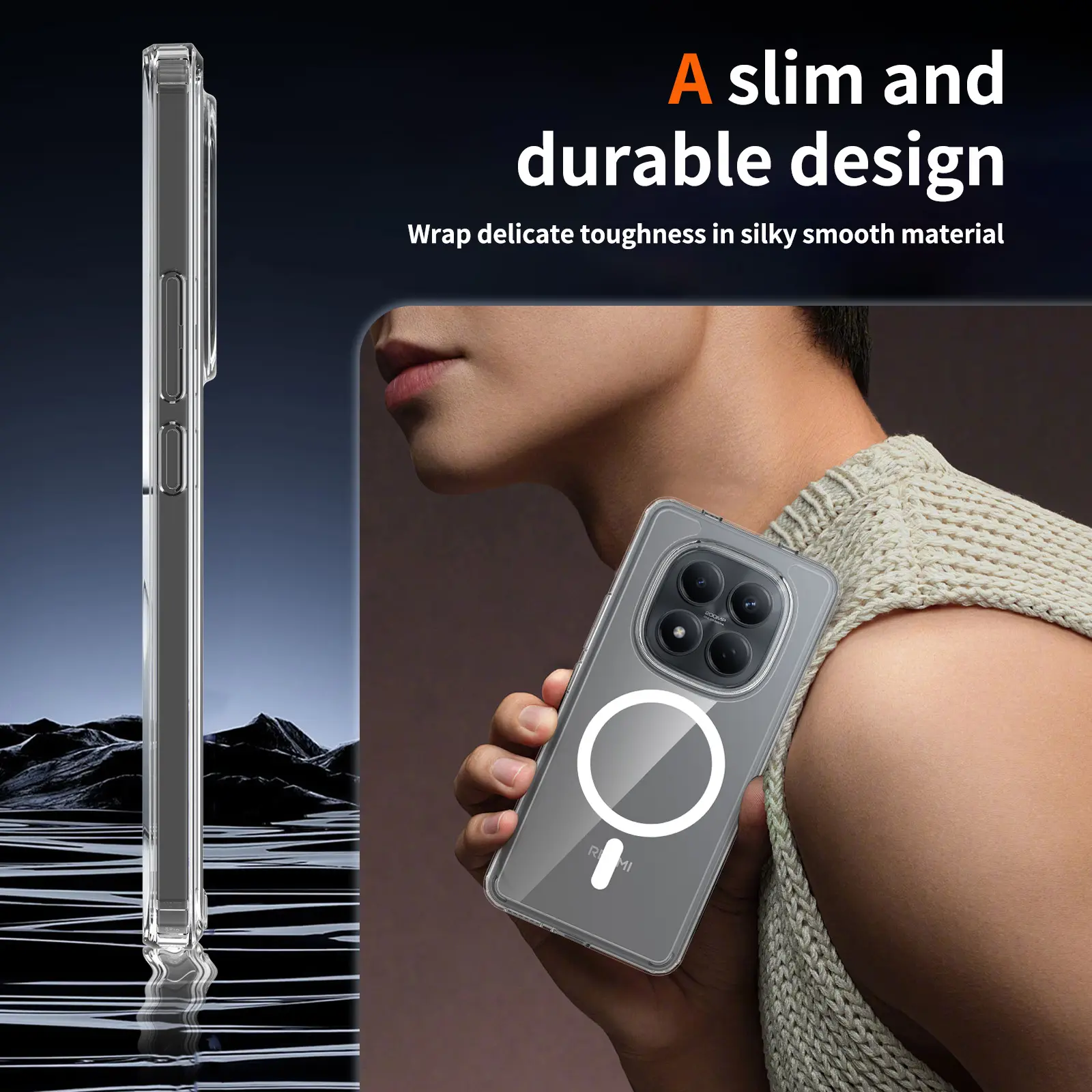 Xiaomi  Redmi Note 15 Pro 4G Hoesje Hard Back Cover met MagSafe Transparant afbeelding 6