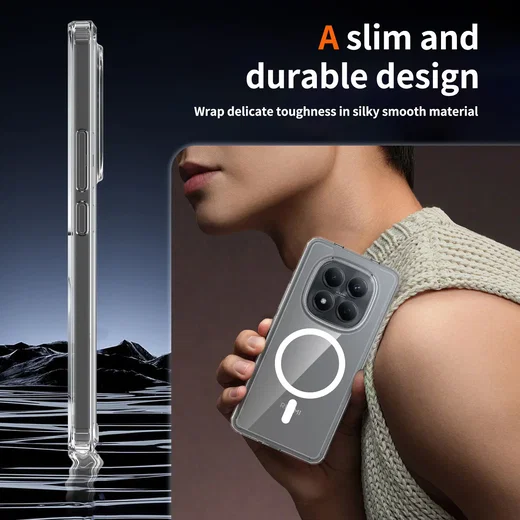 Xiaomi  Redmi Note 15 Pro 4G Hoesje Hard Back Cover met MagSafe Transparant afbeelding 6