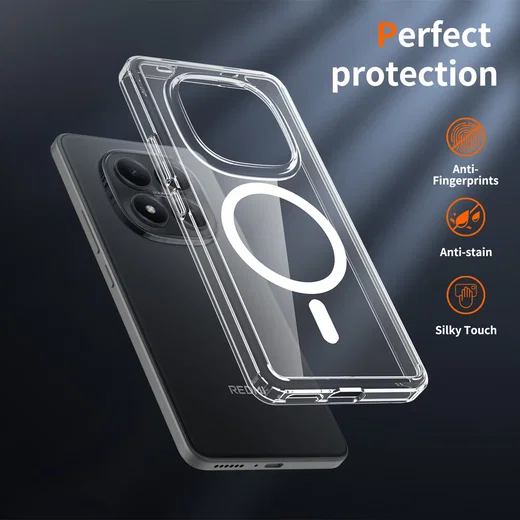 Xiaomi  Redmi Note 15 Pro 4G Hoesje Hard Back Cover met MagSafe Transparant afbeelding 10