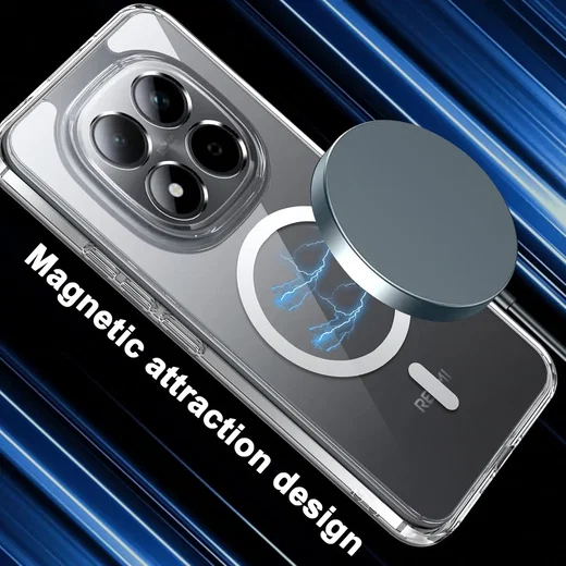 Xiaomi Redmi Note 15 Pro 5G Hoesje Hard Back Cover met MagSafe Transparant afbeelding 3