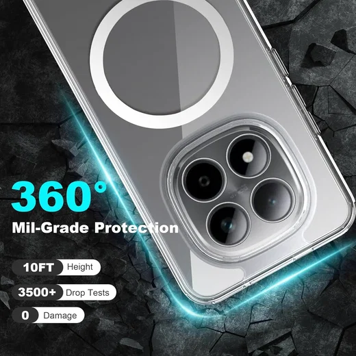 Xiaomi Redmi Note 15 Pro 5G Hoesje Hard Back Cover met MagSafe Transparant afbeelding 6