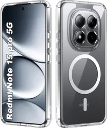 Xiaomi Redmi Note 15 Pro 5G Hoesje Hard Back Cover met MagSafe Transparant afbeelding