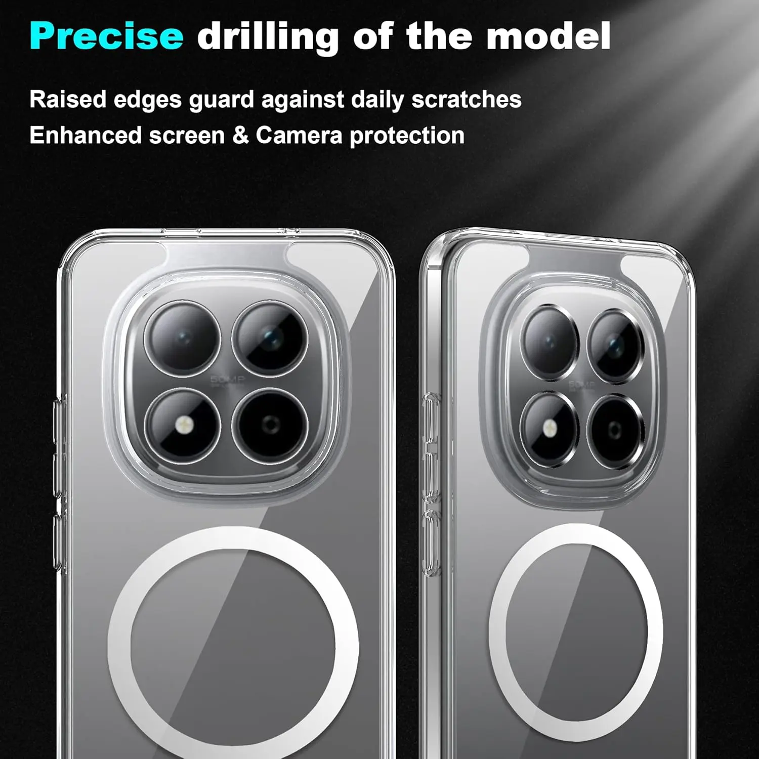 Xiaomi Redmi Note 15 Pro 5G Hoesje Hard Back Cover met MagSafe Transparant afbeelding 8