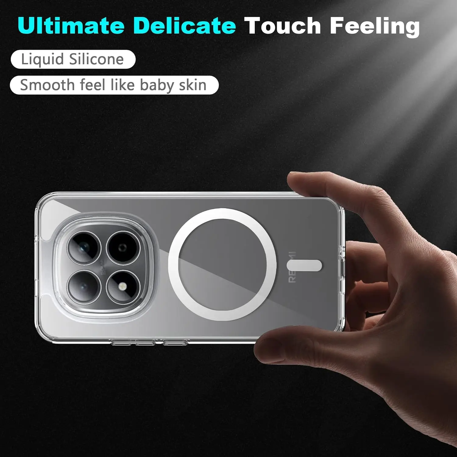 Xiaomi Redmi Note 15 Pro 5G Hoesje Hard Back Cover met MagSafe Transparant afbeelding 9