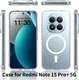 Xiaomi  Redmi Note 15 Pro Plus Hoesje Hard Back Cover met MagSafe Transparant afbeelding 5