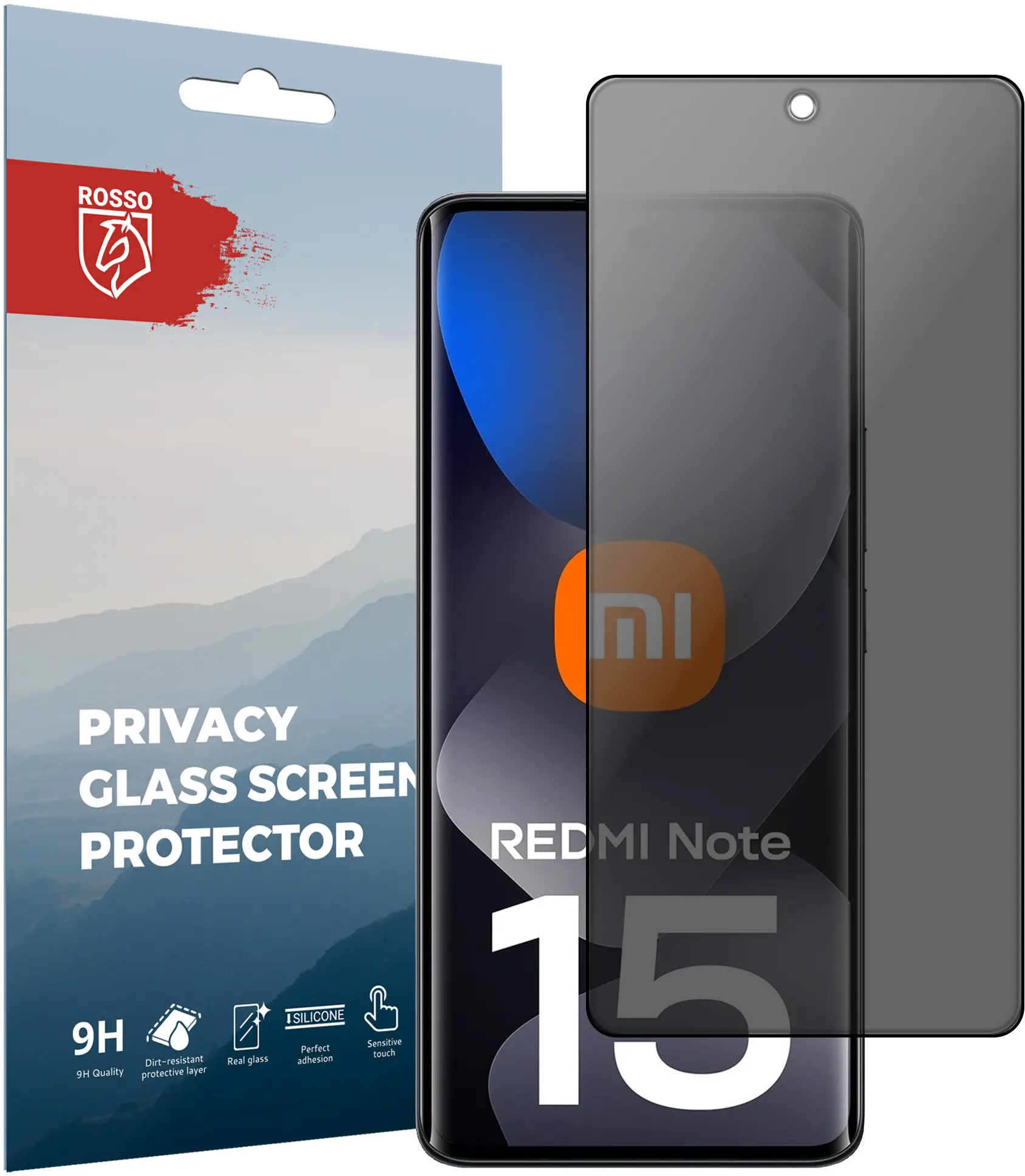 Rosso Xiaomi Redmi Note 15 4G 9H Tempered Glass Screen Protector Privacy afbeelding 1