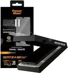 PanzerGlass Ceramic Ultra-Wide Fit Samsung S26 Screen Protector Installatiebox afbeelding