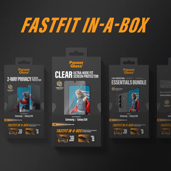 PanzerGlass Ceramic Ultra-Wide Fit Samsung S26 Screen Protector Installatiebox afbeelding 9
