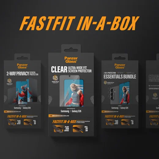 PanzerGlass Ceramic Ultra-Wide Fit Samsung S26 Screen Protector Installatiebox afbeelding 9