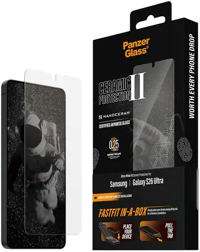 PanzerGlass Ceramic Ultra-Wide Samsung S26 Ultra Screen Protector Installatiebox afbeelding 10