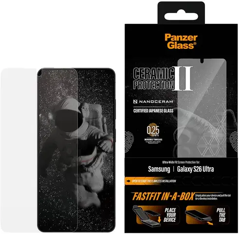 PanzerGlass Ceramic Ultra-Wide Samsung S26 Ultra Screen Protector Installatiebox afbeelding 11
