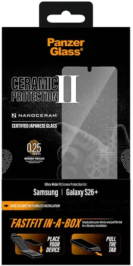 PanzerGlass Ceramic Ultra-Wide Samsung S26 Plus Screen Protector Installatiebox afbeelding 13
