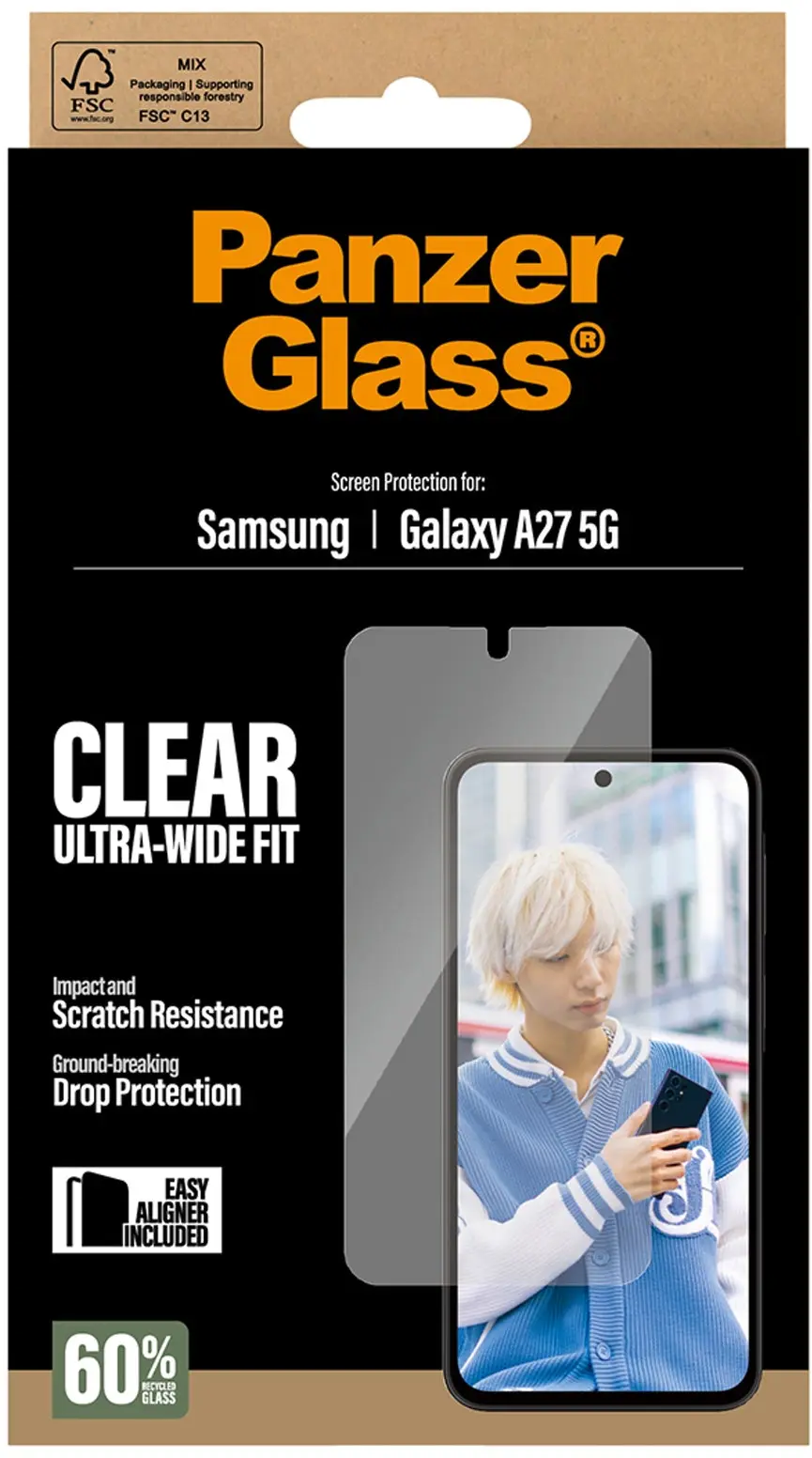 PanzerGlass Ultra-Wide Samsung Galaxy A27 Screen Protector Tempered Glass afbeelding 4